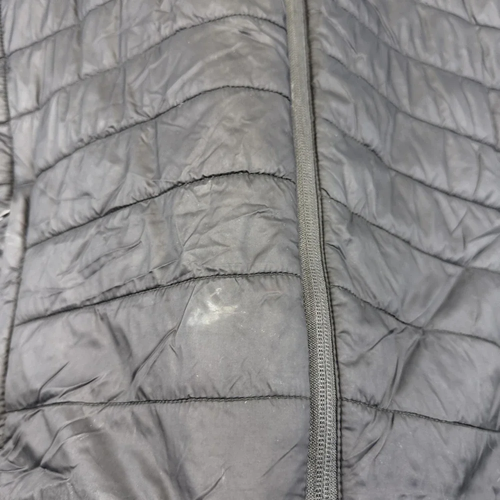 True Religion Vest Mens Small Black Quilted Insulated Full Zip Puffer Logo